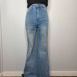 Madewell High Rise Blue Flare Jeans